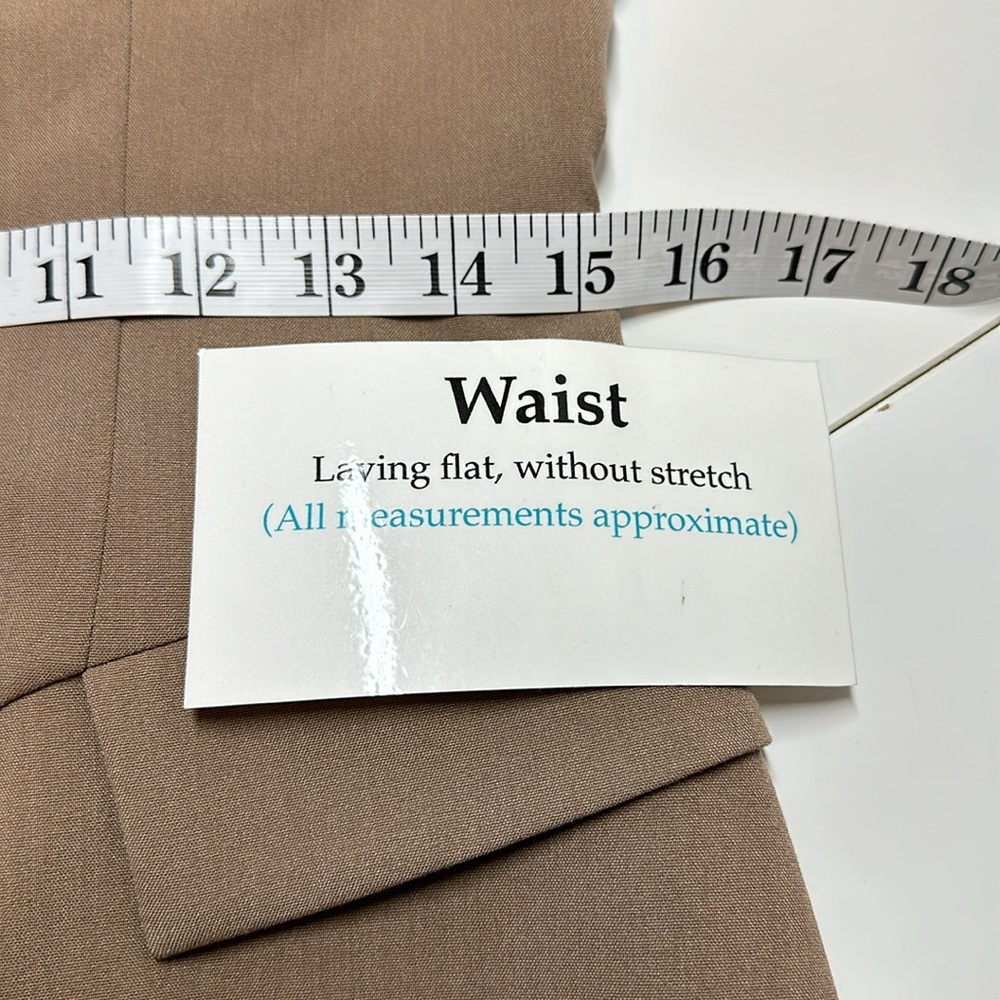 Boston Proper Cowl Neckline Sheath Dress Taupe Tan Size 10 - Picture 11 of 14